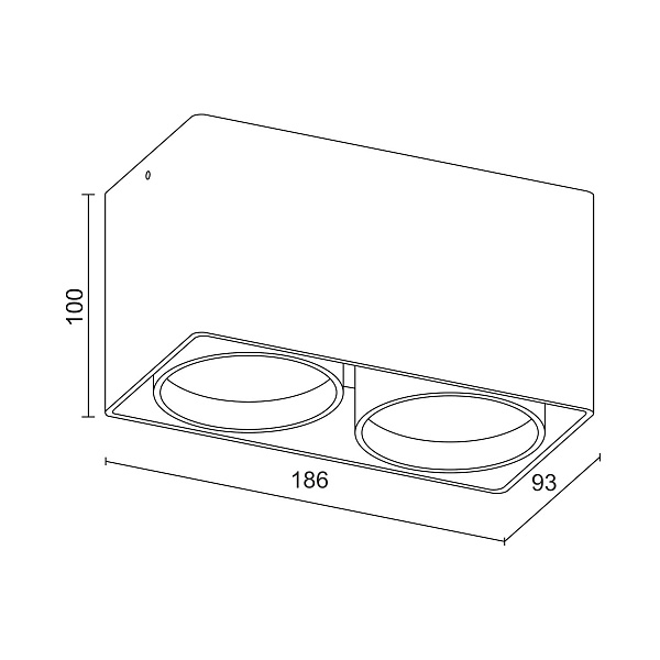 Потолочный светильник LeDron KEA 2 ED GU10 Black 00000013396