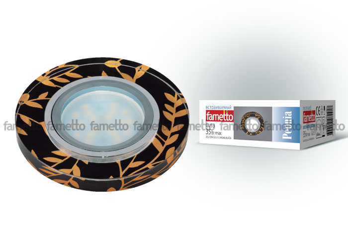 Встраиваемый светильник Fametto Peonia DLS-P204 GU5.3 CHROME/BLACK