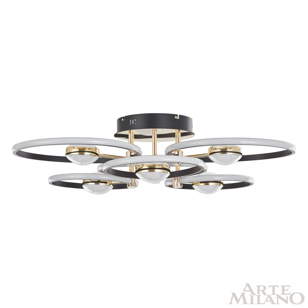 Потолочный светильник Arte Milano Ferrara 276140/6+6 BK/GD