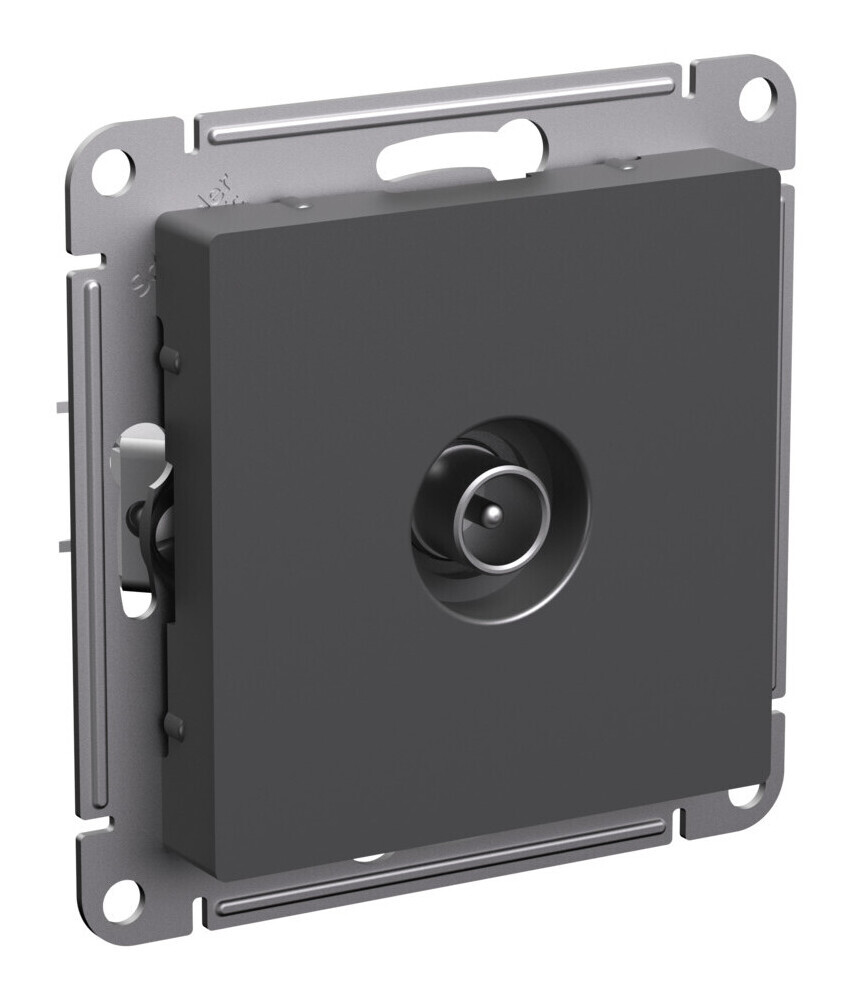 Розетка TV оконечная 1DB, механизм Systeme Electric AtlasDesign Базальт ATN001491