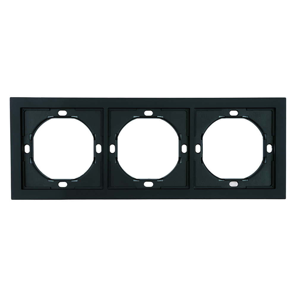 Рамка 3-местная Stekker Мия PFR00-3003-05 черный бархат 50463