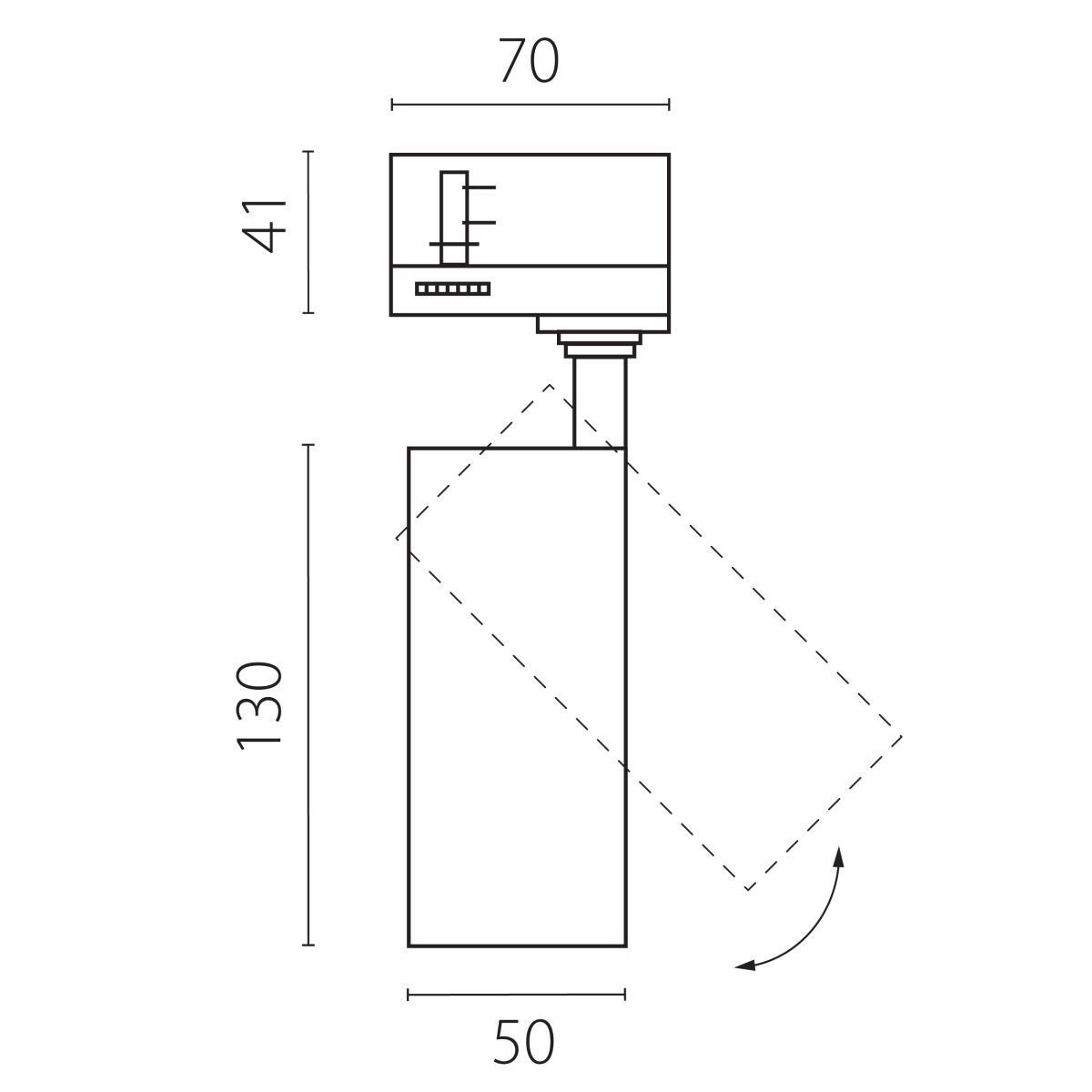 Трековый трехфазный светильник Quattro 20-55G с адаптером Lightstar Canno Pro C4126QT