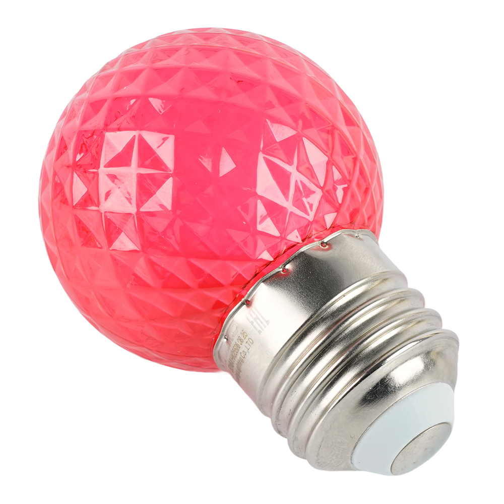 Лампа светодиодная Feron LB-385 шар красный прозрачный E27 1W 230V 52164