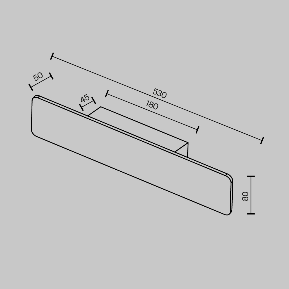 Настенный светильник Maytoni Technical Stela C81WL-18W3K-B