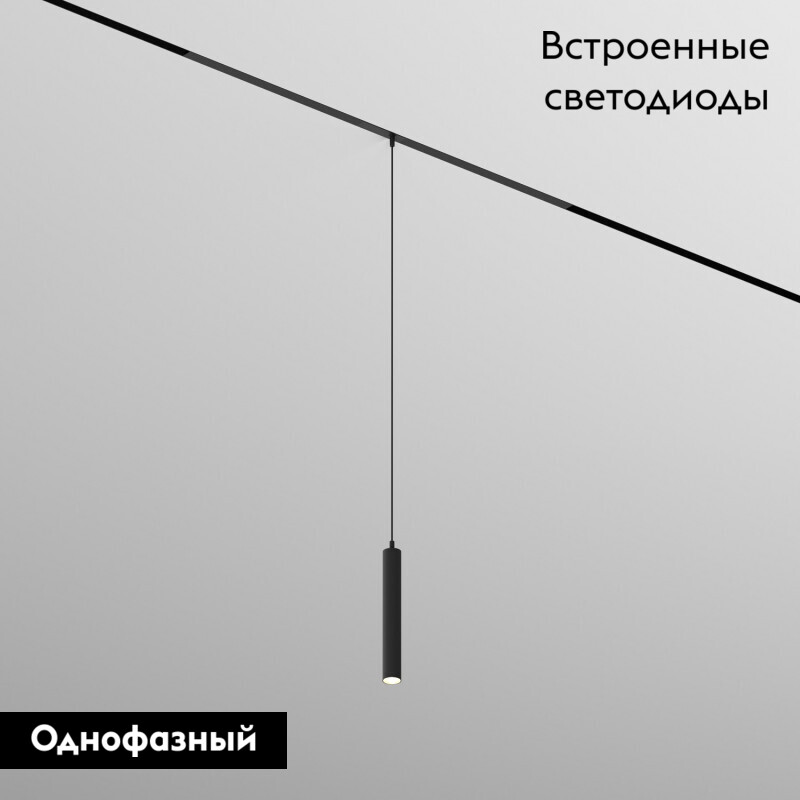 Трековый однофазный светильник Denkirs Simple Spot DK8108-BK