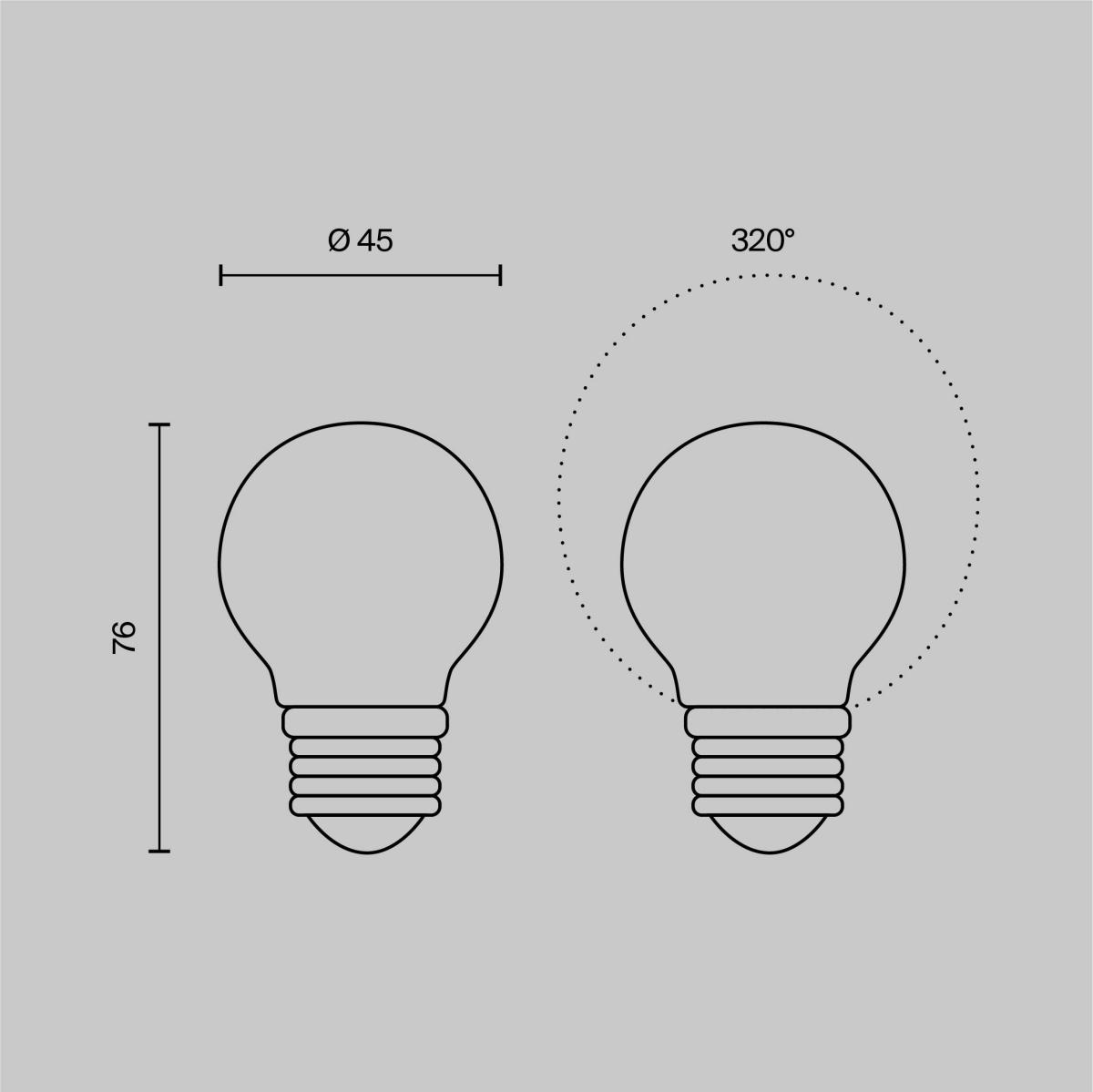 Светодиодная филаментная лампа Voltega Ультра Филамент Шар молочная 9Вт 4000K E27 3067
