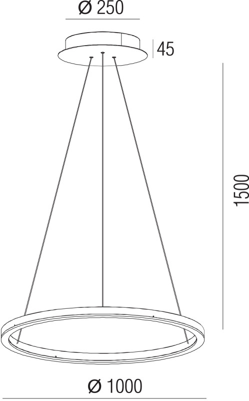 Подвесной светильник Donolux S111028/1 D1000 Black