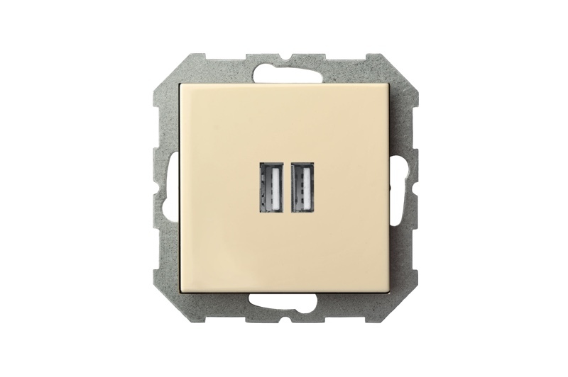 Розетка USB двойная для зарядки умная 5V(3,4А) Liregus Epsilon 28-0712