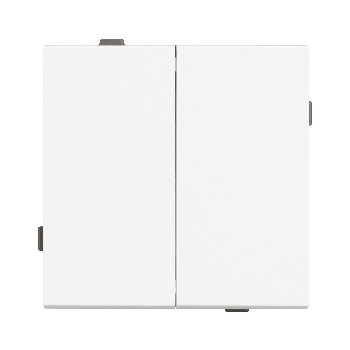 Механизм выключателя двухклавишный непроходной Arlight SWT-TENDO-MK02-PL-WH (230V, 10A) 054058