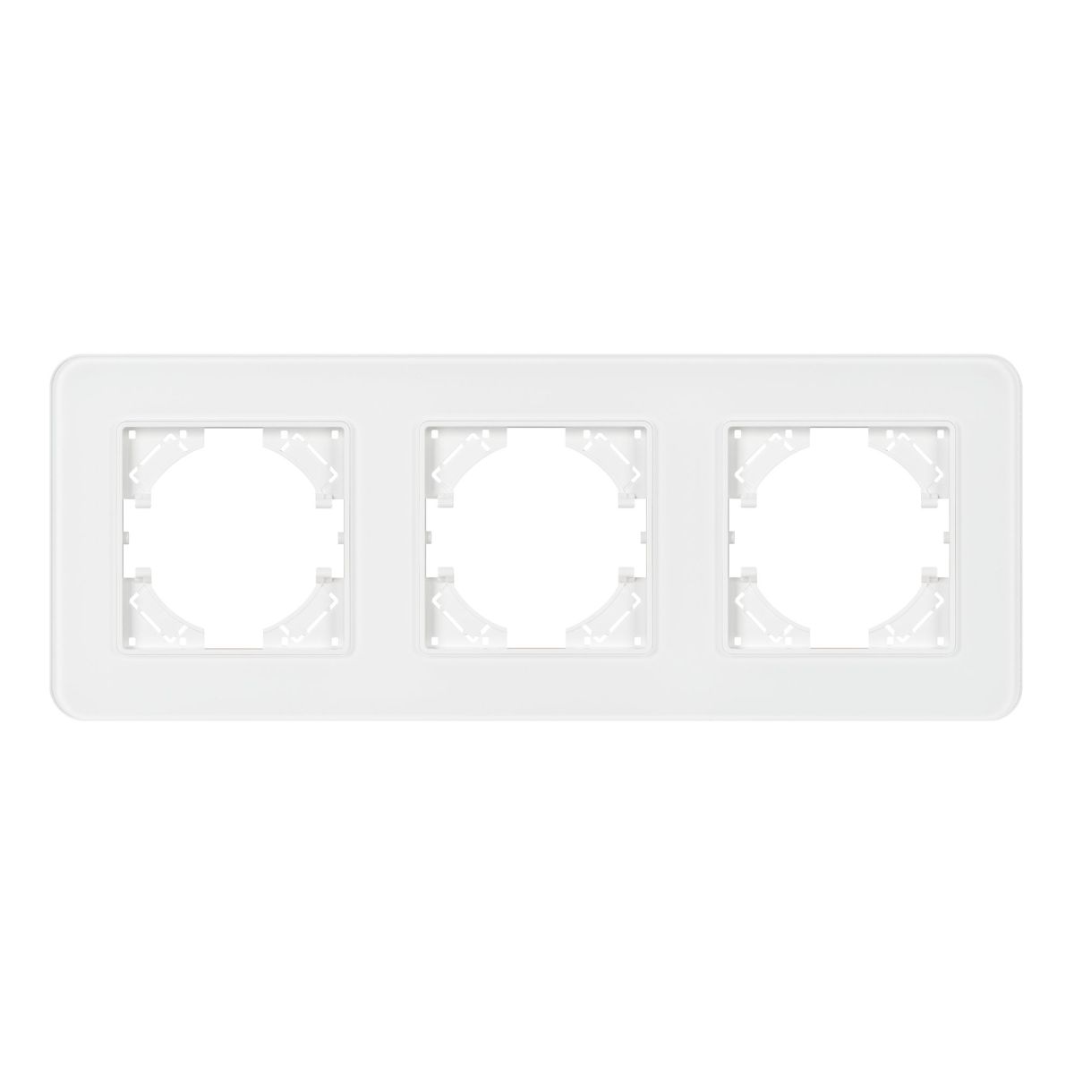 Рамка на 3 поста стеклянная Arlight FRM-OMALI-SFGS-3-WH 049712
