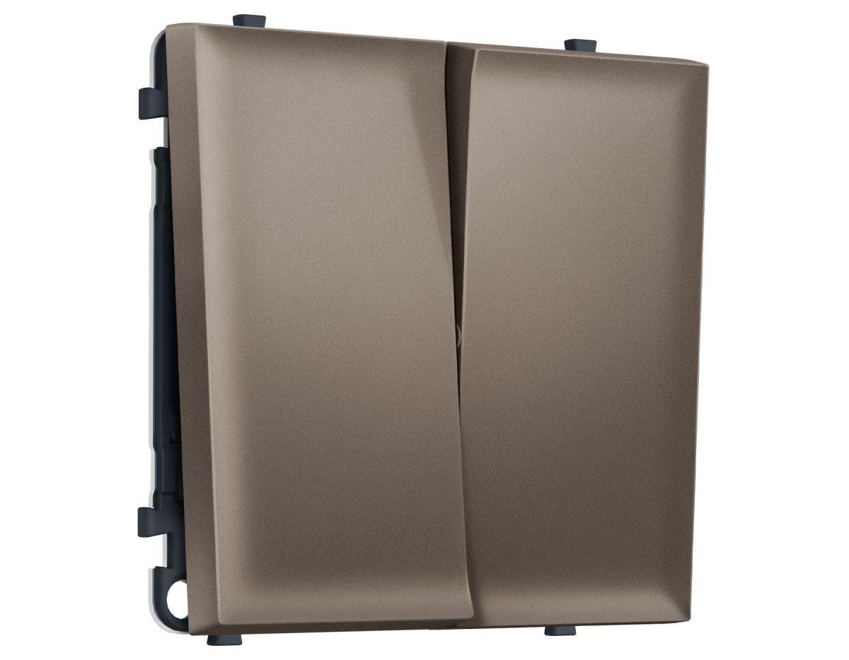 Комплект механизма 2-кл выключателя SIGMA Темная бронза матовый 10A-250V QUANT PRO Ambrella Volt MS633010 (SP6330, PR115)