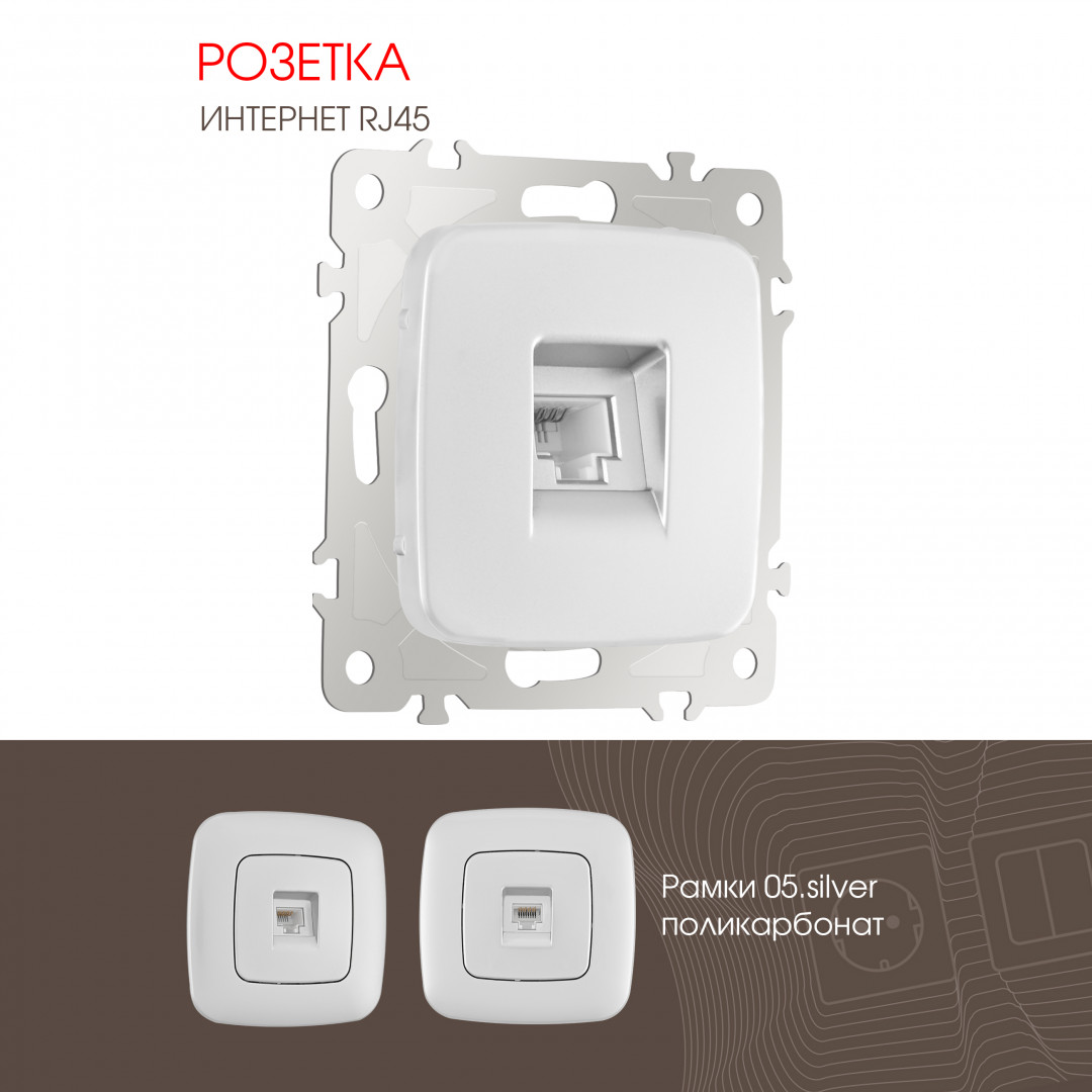 Розетка RJ45 Arte Milano 205.45-1.silver