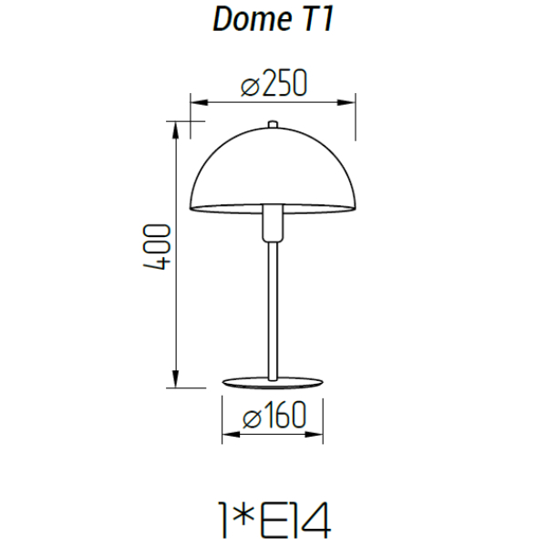 Настольная лампа TopDecor Dome T1 12