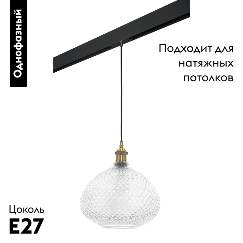 Трековый светильник Lightstar Genni PRO798031 (798031+595007)