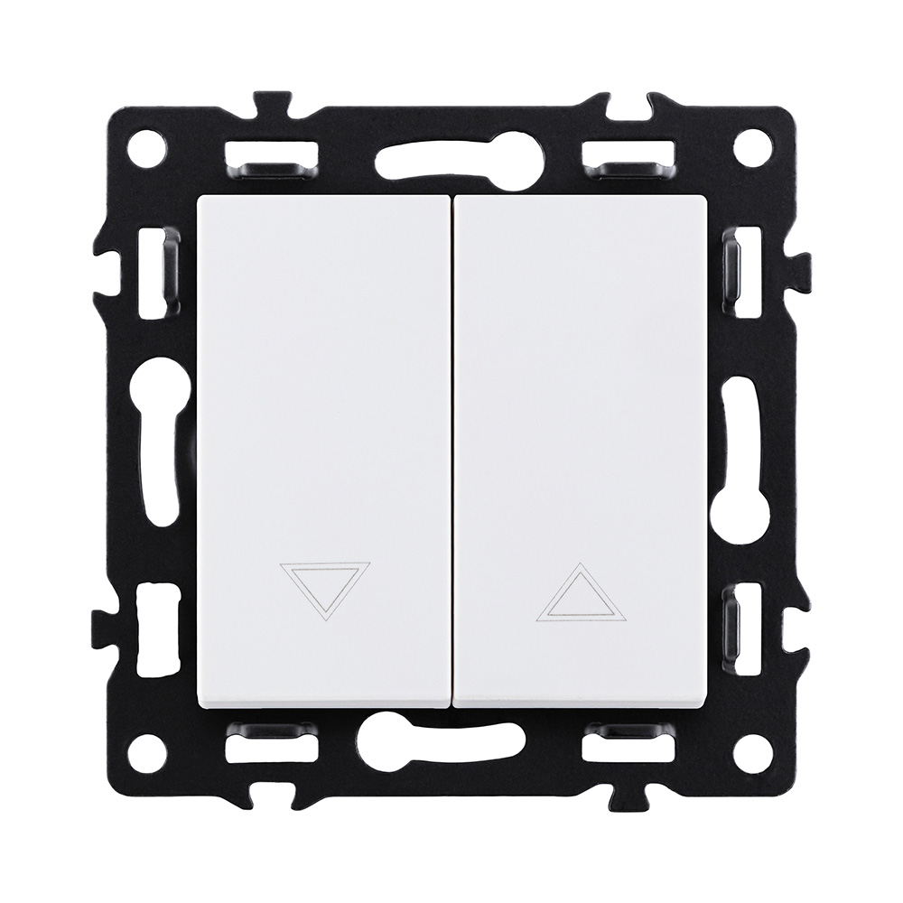 Механизм управления жалюзи 2-клавишный, белый Kollinger Asthetik AS-013WH