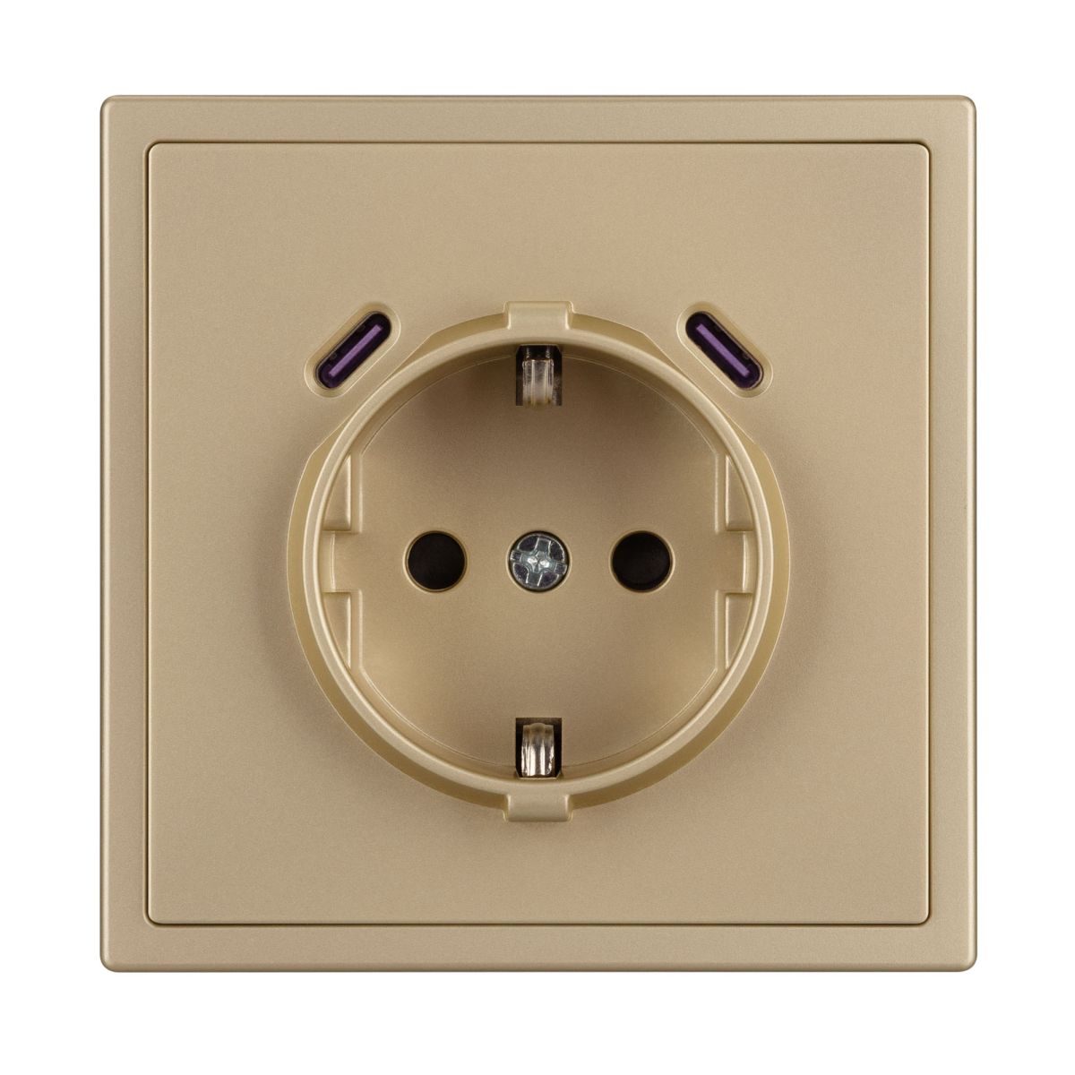 Розетка зк со шторками с USB тип C+С софт-тач золотой песок Arlight SCT-MUCC-SFPL-GD (250V, 16A) 061815(1)