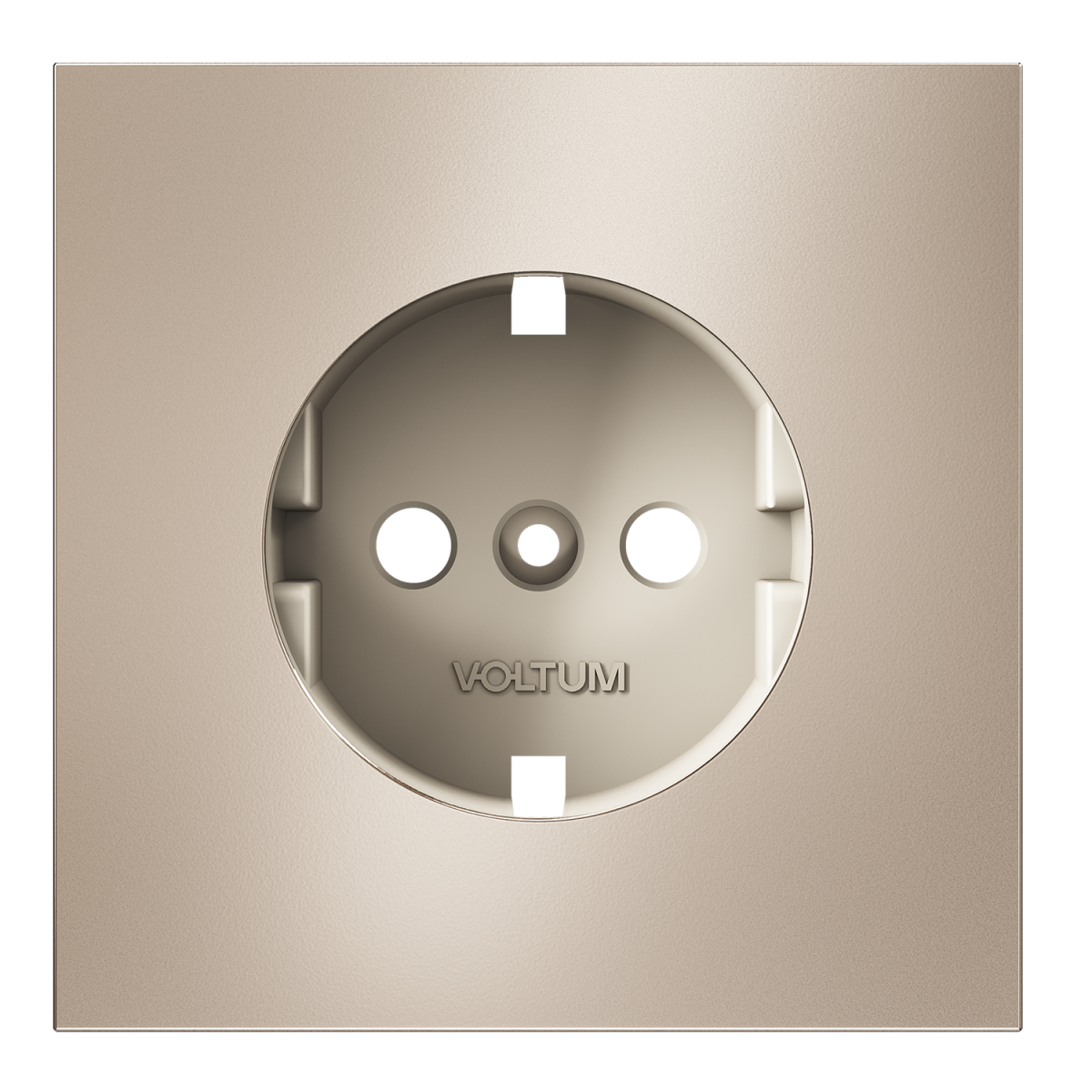 Накладка для розетки с заземлением S70 Metal (платина) Voltum VLSM000610