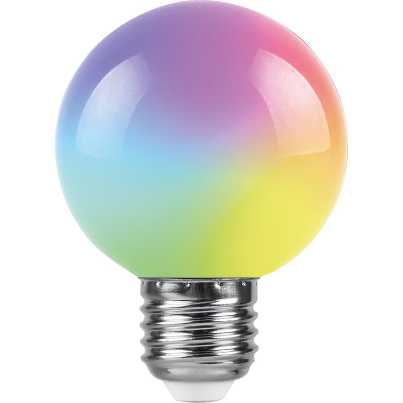 Лампа светодиодная Feron LB-371 шар матовый E27 3W RGB быстрая смена цвета 38127