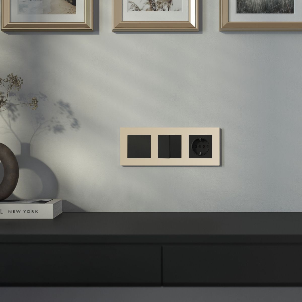 Рамка на 3 поста Werkel Slab (шампань софт) W0032911 4690389218422 a071624