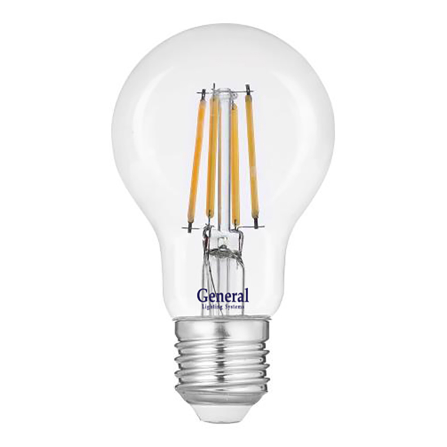 Филаментная светодиодная лампа General GLDEN-A60S-10-230-E27-6500 649300