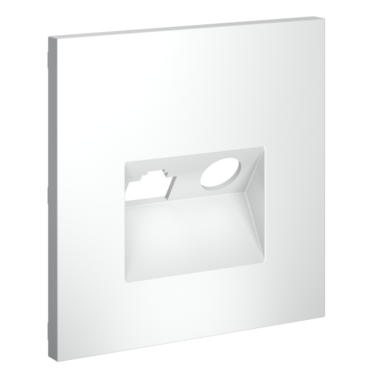 Накладка для розетки TV+RJ45 кат. 6 Voltum S70 (белый матовый) VLS002702