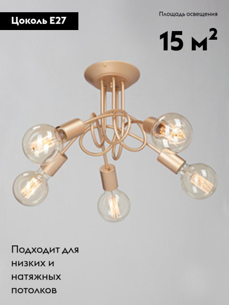 Потолочная люстра лофт Vitaluce V37270-8/5PL