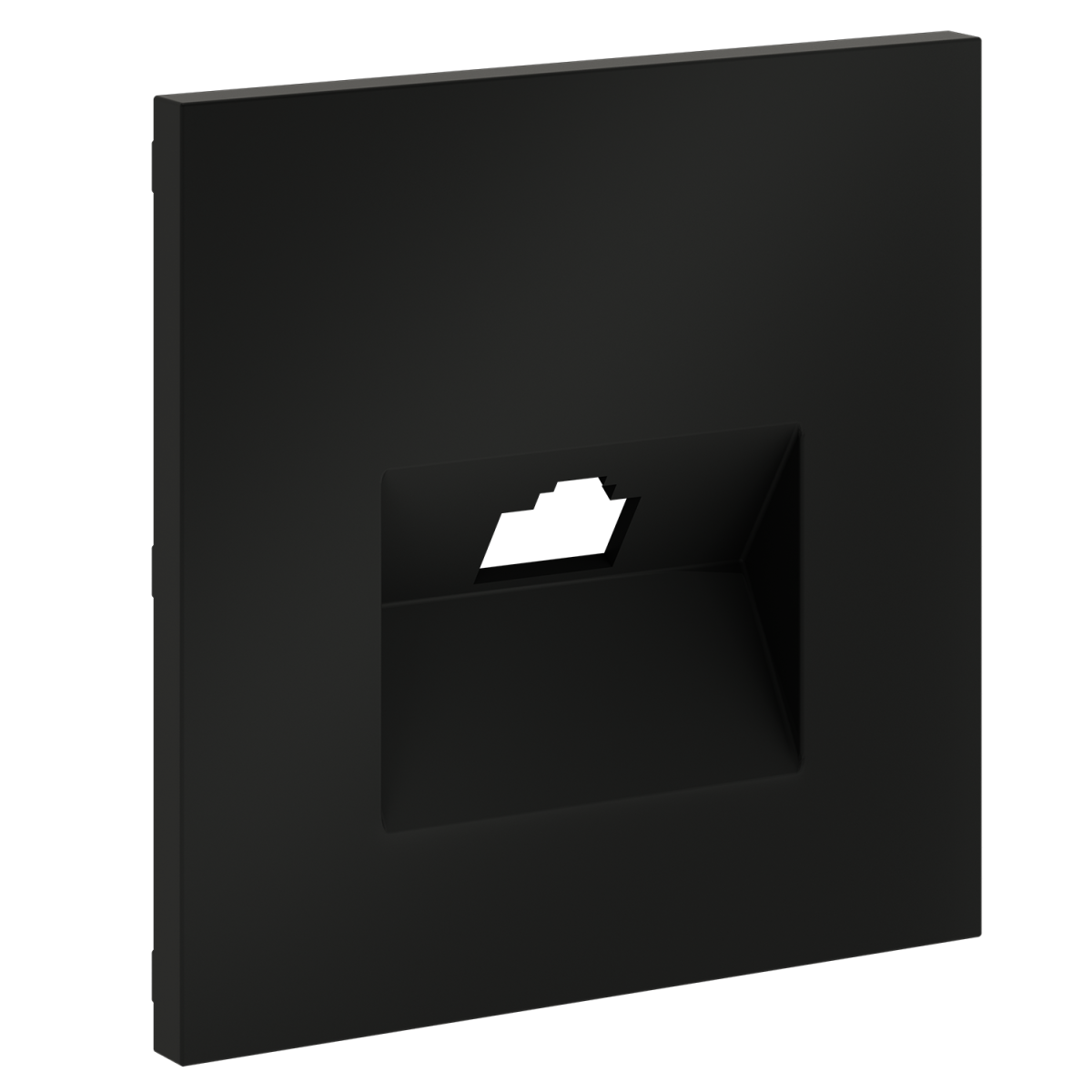 Накладка для розетки компьютерной RJ45 кат.6 Voltum S70 (черный матовый) VLS001308