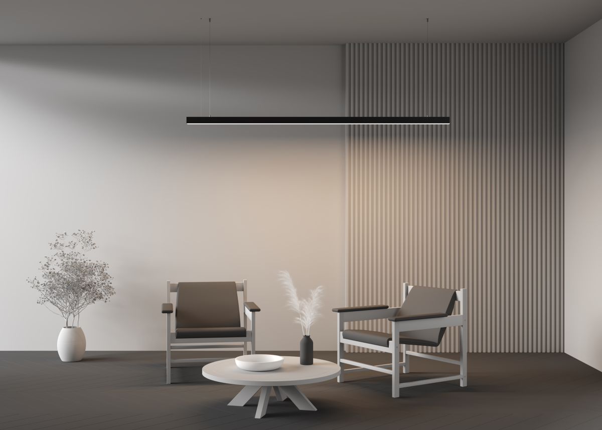 Линейный подвесной светильник Maytoni Technical 4000K 50x50 (Черный, 2 м) LL312032