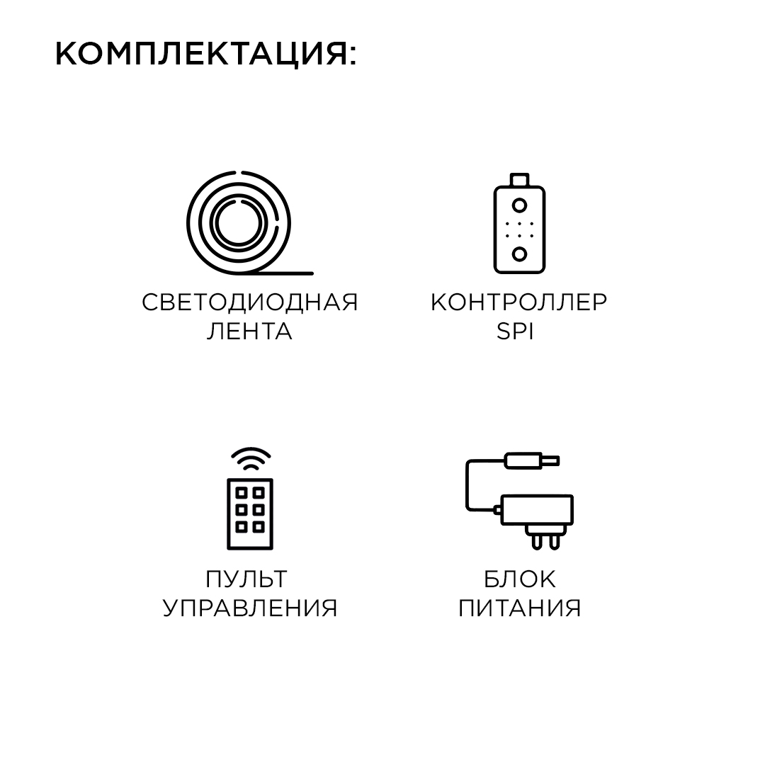 Комплект цифровой светодиодной ленты Apeyron 12В 5050 14,4Вт/м RGB 5м IP20 82ЦЛ