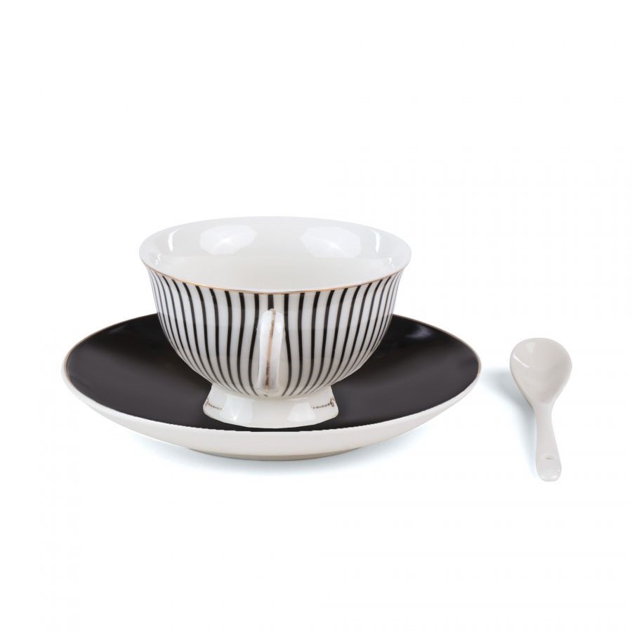 Блюдце с чашкой Lady Tarin Stripes Tacita Seletti Guiltless 9970