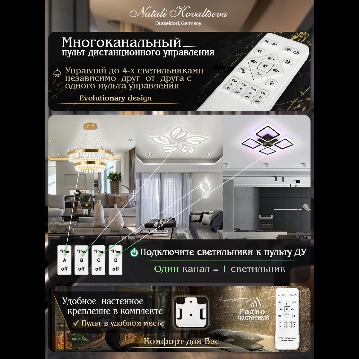 Подвесной светильник Natali Kovaltseva HIGH-TECH LED LAMPS 82057