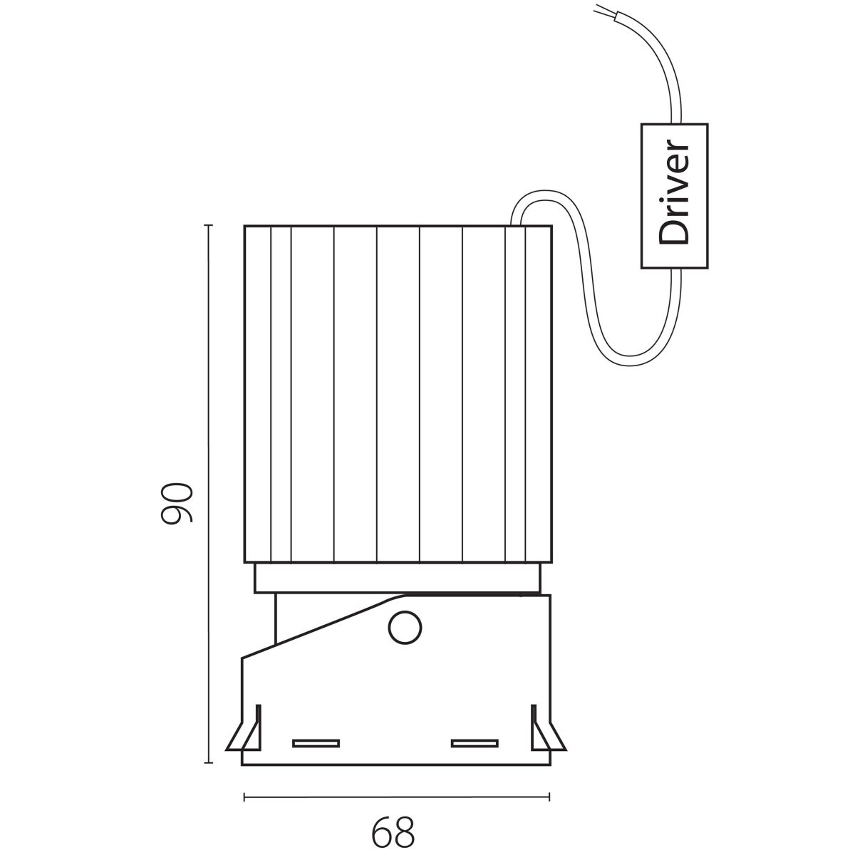 Модуль профессиональный светодиодный диммируемый 7W/12W 3000K в сборе с суппортом с углом наклона до 30° Lightstar Stella Pro 075093