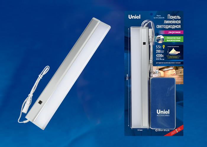 Мебельный светодиодный светильник (UL-00002882) Uniel ULI-F40-9W/4200K Sensor IP20 Silver