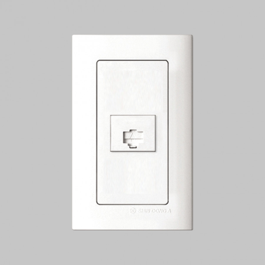 Розетка компьютерная CAT5 (Rj45) SHIN DONG-A Laon WLO-1427-WH