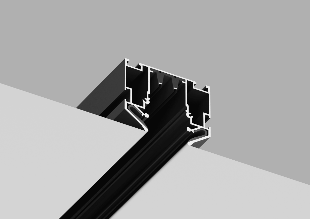 Встраиваемый шинопровод в натяжной ПВХ потолок Crystal Lux Space 220 CLT 0.135 01 L2000 BL