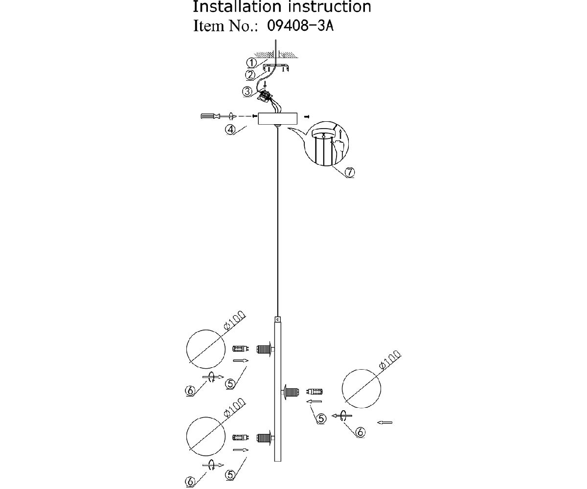 Подвесной светильник Kink Light Иона 09408-3A,19