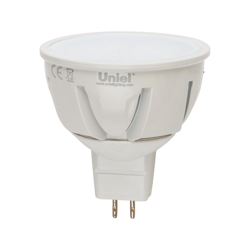 Лампа светодиодная (07913) Uniel GU5.3 7W 4500K JCDR матовая LED-JCDR-7W/NW/GU5.3/FR ALP01WH