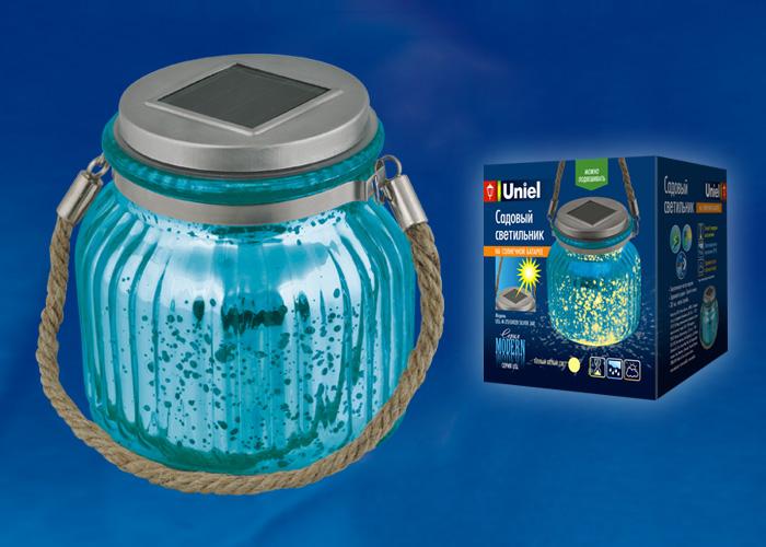 Светильник на солнечных батареях (UL-00003208) Uniel Modern USL-M-210/GN120 Blue Jar
