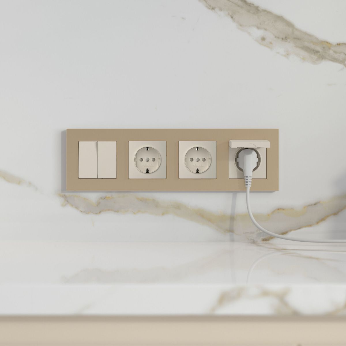 Рамка на 4 поста Werkel Slab (шампань софт) W0042911 4690389218446 a071625