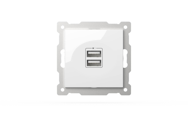 Розетка USB 5V 2,1A 2-я ELBI Zena Vega 609-015600-143