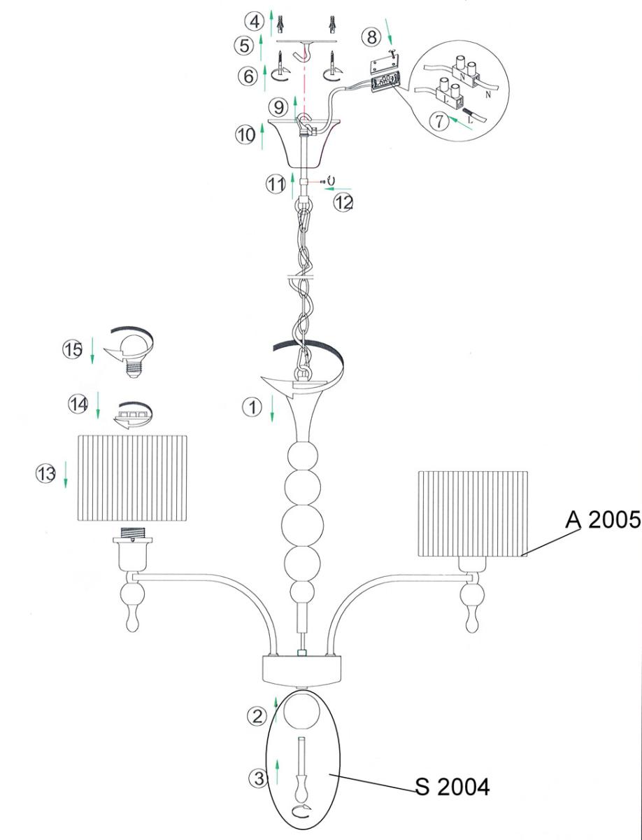 Подвесная люстра Odeon Light Viga 2005/5