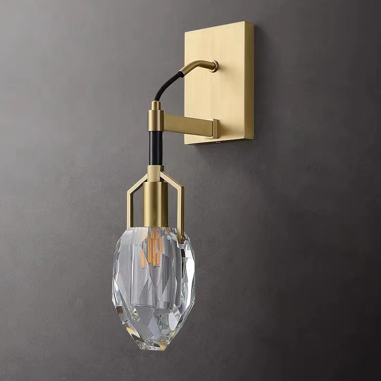 Бра Delight Wall lamp 8960-1W brass/clear