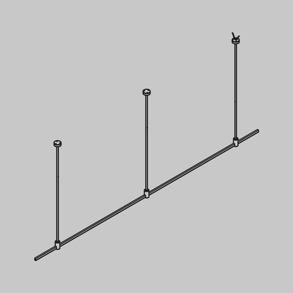 Основание Long прямое на жестких подвесах для трековых светильников Maytoni Technical Flarity TFC-Flar-L01-PT