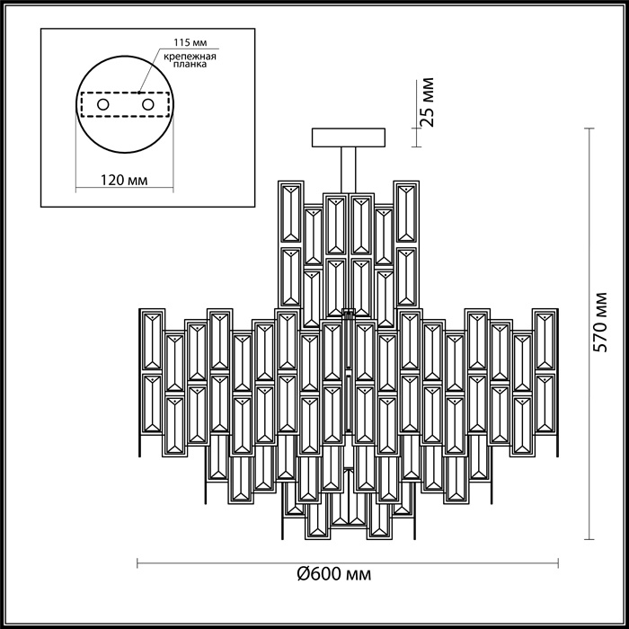 Подвесная люстра Odeon Light Agnes 4122/8