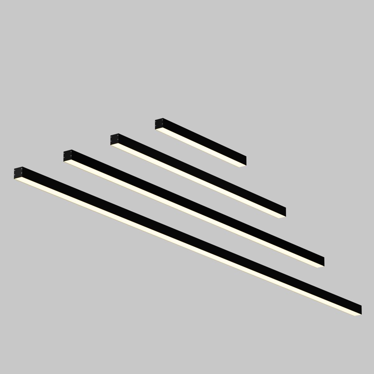 Линейный накладной светильник Maytoni Technical 3000K 35x35 (Черный, 2 м) LL311015