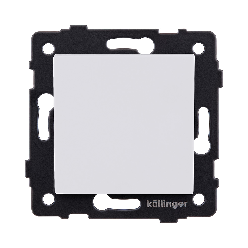 Выключатель 1-клавишный 10А/250В, белый матовый Kollinger REA-S-001WM для Aspekt, Eleganz, Reflex