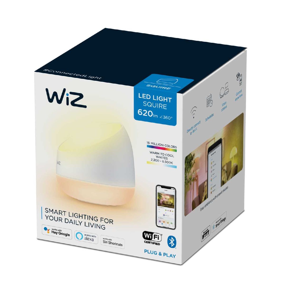 Умная настольная лампа Wiz Wi-Fi BLE Portable Squire RGB 929002690301