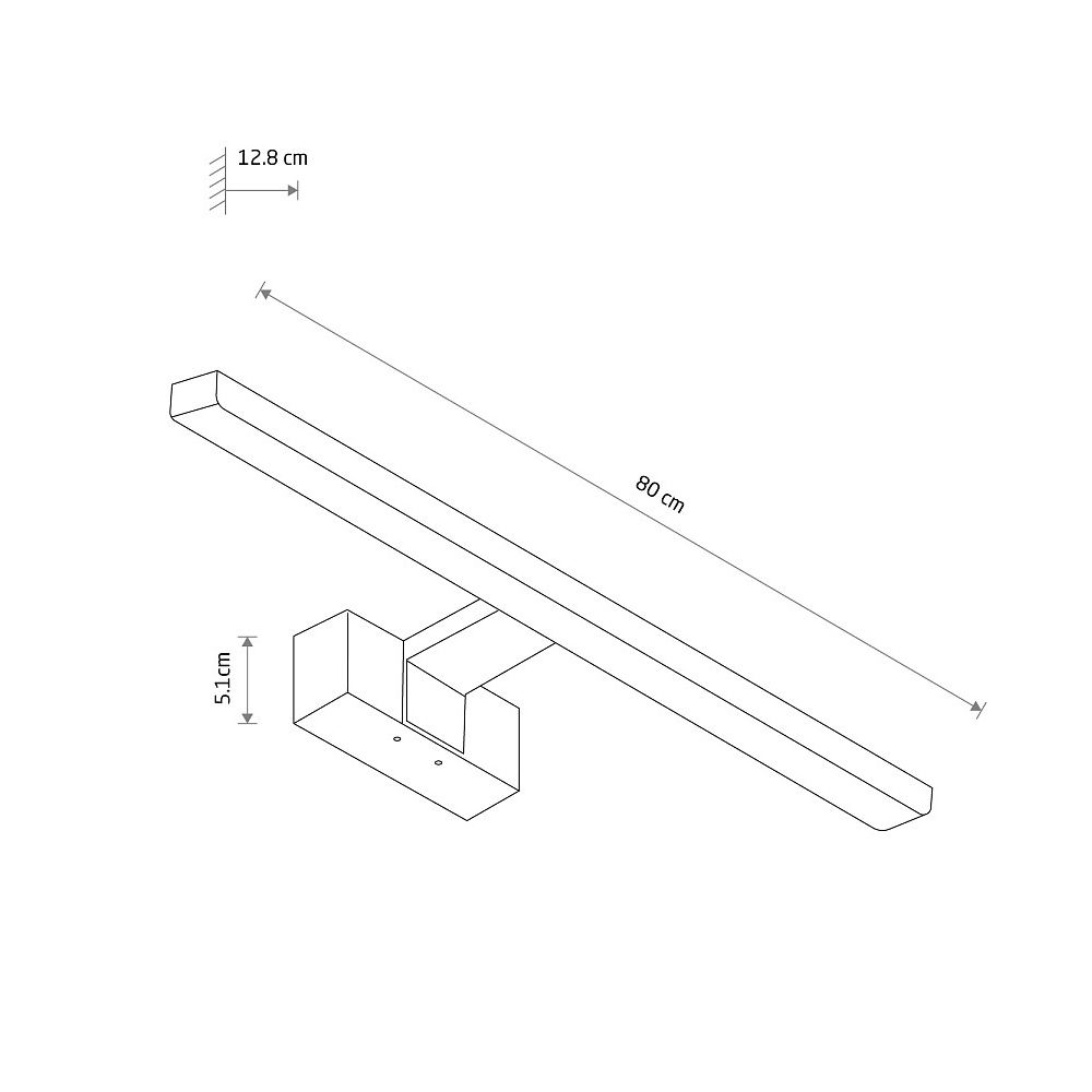 Подсветка для зеркал Nowodvorski Cezanne Led L Black 10671