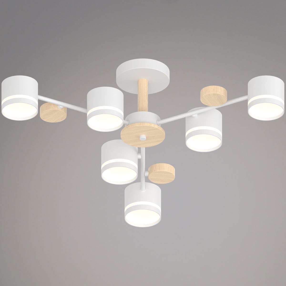 Люстра на штанге Reluce 68730-0.3-06 GX53 WH+WOOD