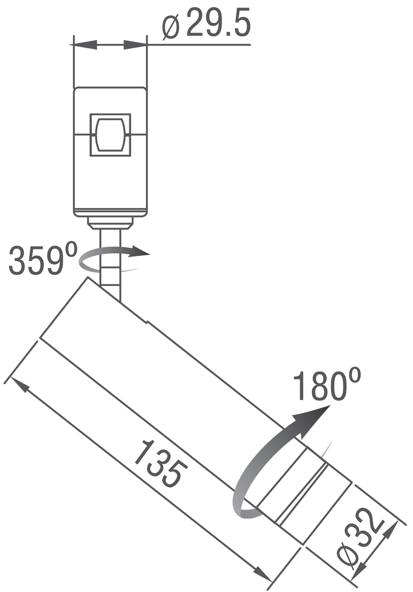 Светодиодный светильник для магнитной модульной системы Donolux Hubble DL20232M5W1 Black Bronze